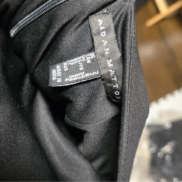 NWT Aidan Mattox Cocktail Black Dress SZ 2 - Picture 6 of 7